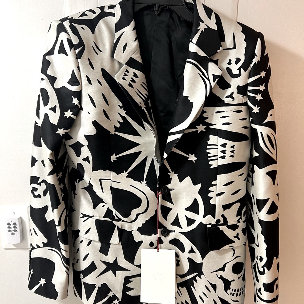 Alexander McQueen Men's Graffiti Logo Dinner Jacket